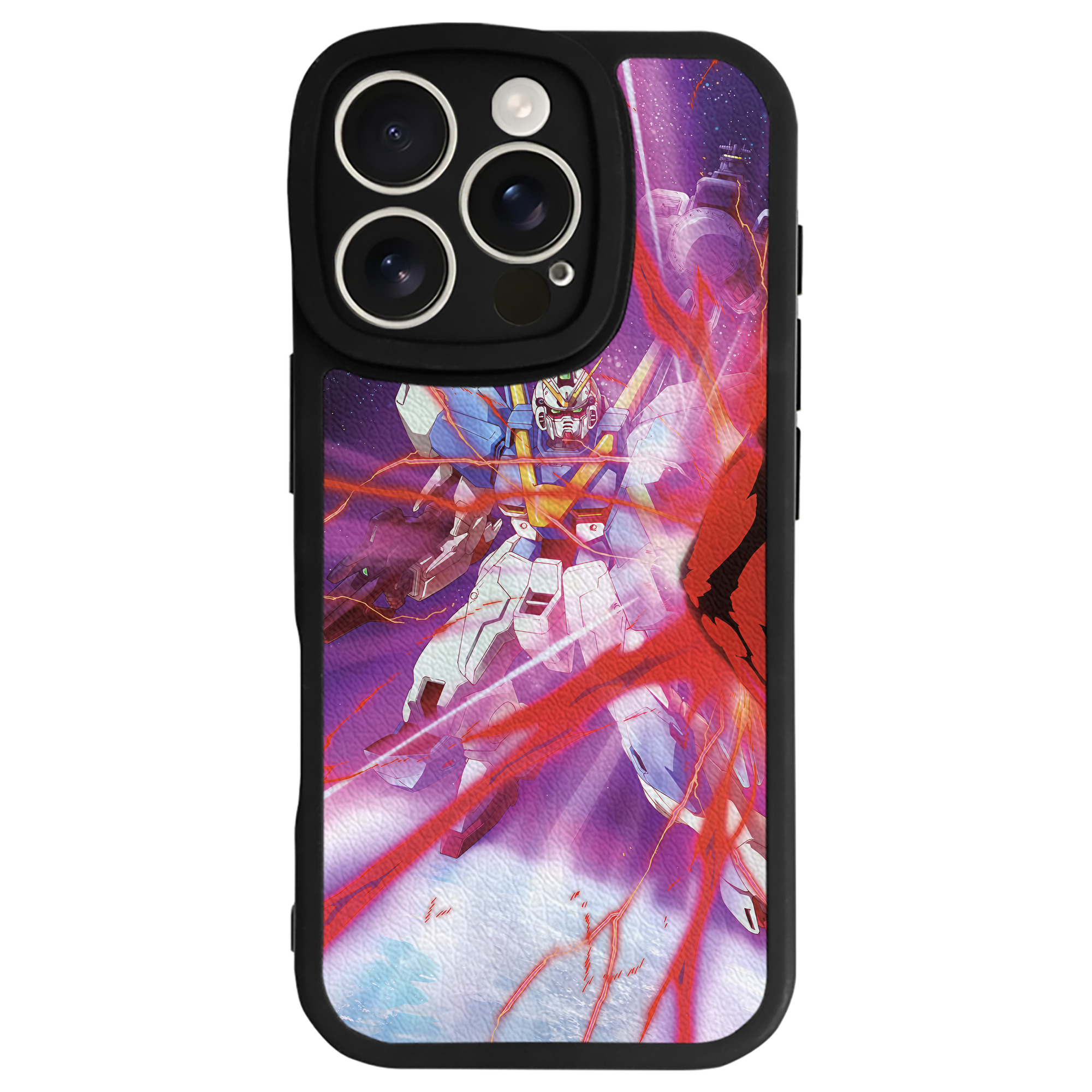 （画像用） 機動戦士ガンダム Mobile Suit Gundam 【iPhone 16シリーズ対応】シリコンスマホケース（レザー調） 材質：シリコン